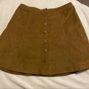 Brown velvet skirt